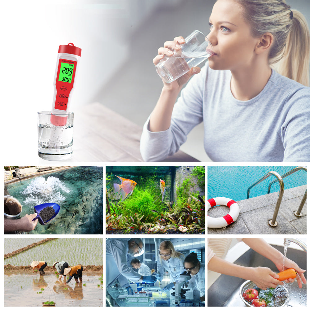 4-in-1 Multifunctional PH/EC/TDS/Temp Meter Portable Water Quality Digital Backlit Tester Pen (without Battery) 4-in-1 Multifunctional PH/EC/TDS/Temp Meter Portable Water Quality Digital Backlit Tester Pen (without Battery)